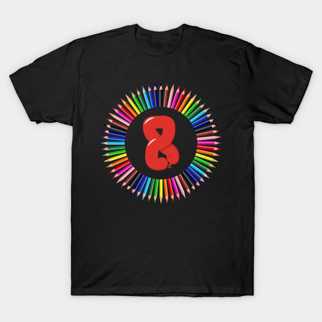 Number 8 T-Shirt by Bayumahardhika